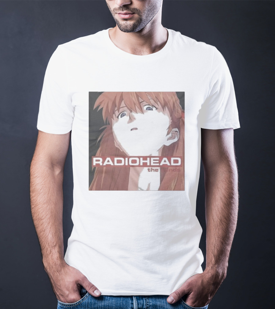 Radiohead The Bends Asuka Langley Soryu Anime Crossover Fan Art T-Shirt