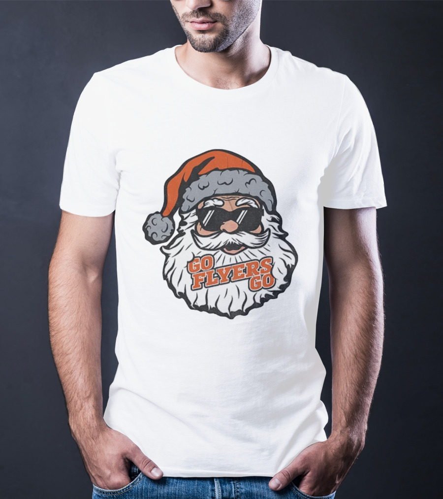Santa Claus Go Flyers Go Philadelphia Hockey Christmas 2025 T-Shirt
