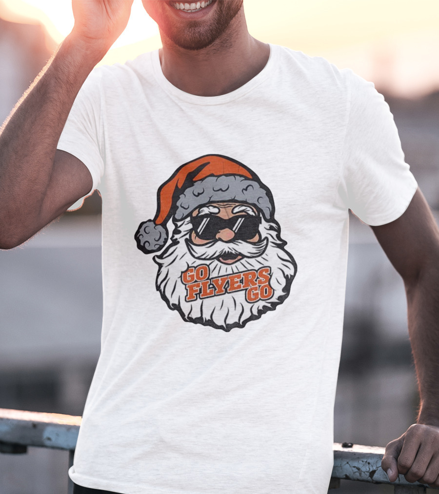 Santa Claus Go Flyers Go Philadelphia Hockey Christmas 2025 T-Shirt