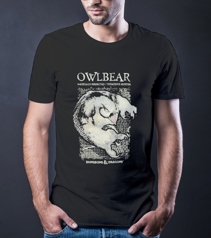 Owlbear Dungeons & Dragons Magically Perfected Tenacious Hunter T-Shirt