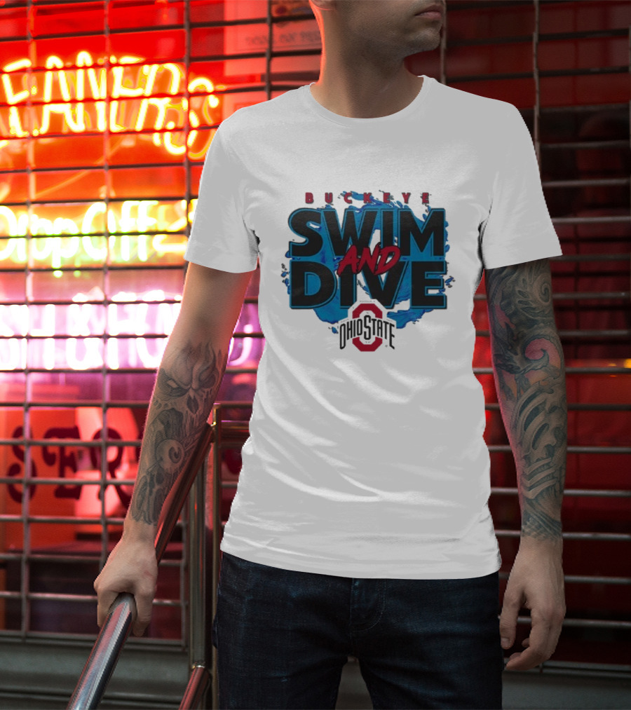 Ohio State Buckeyes Swim And Dive Team Official Logo T-Shirt