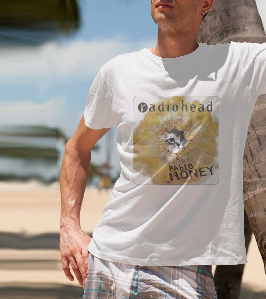 Radiohead Pablo Honey Cat Album Cover Design T-Shirt