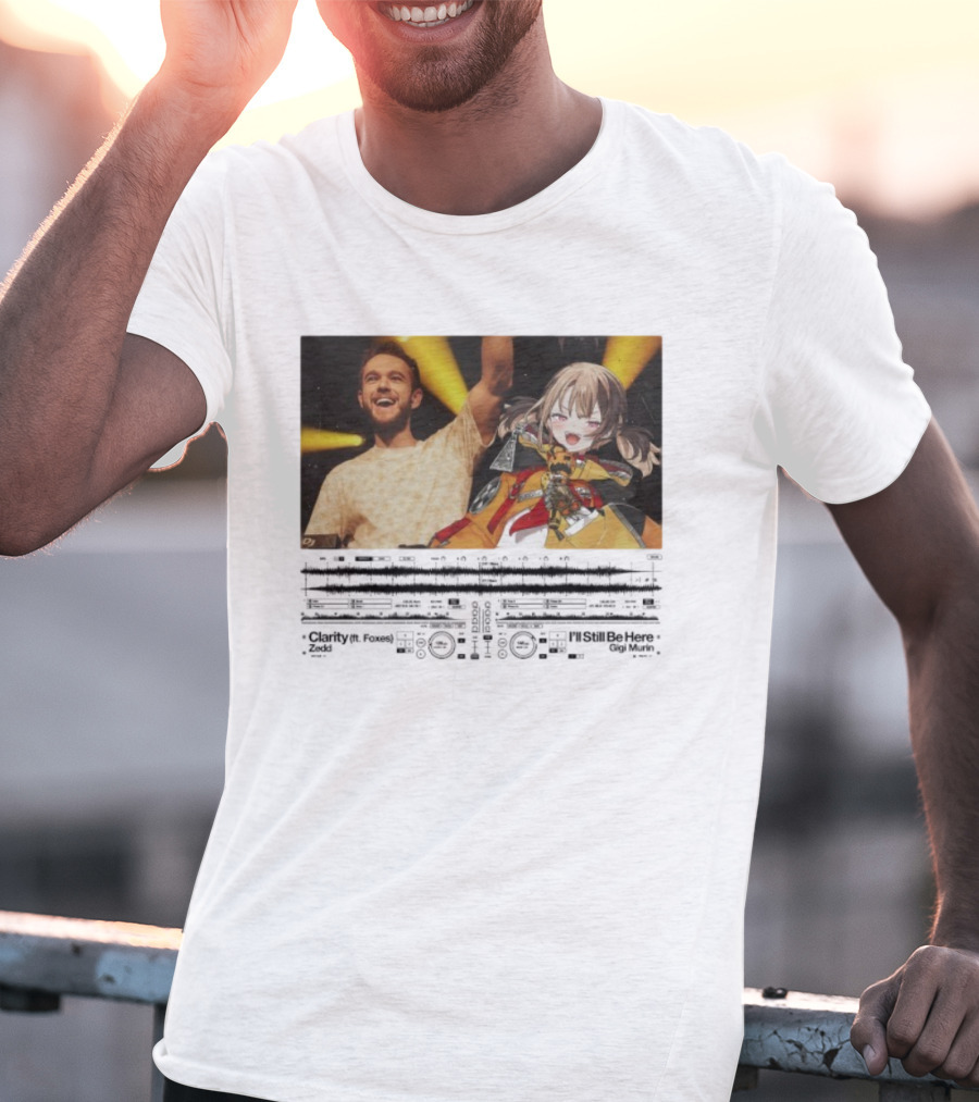 Gigi Murin X Clarity Zedd I’ll Be Here Collaboration Featuring Anime Character T-Shirt