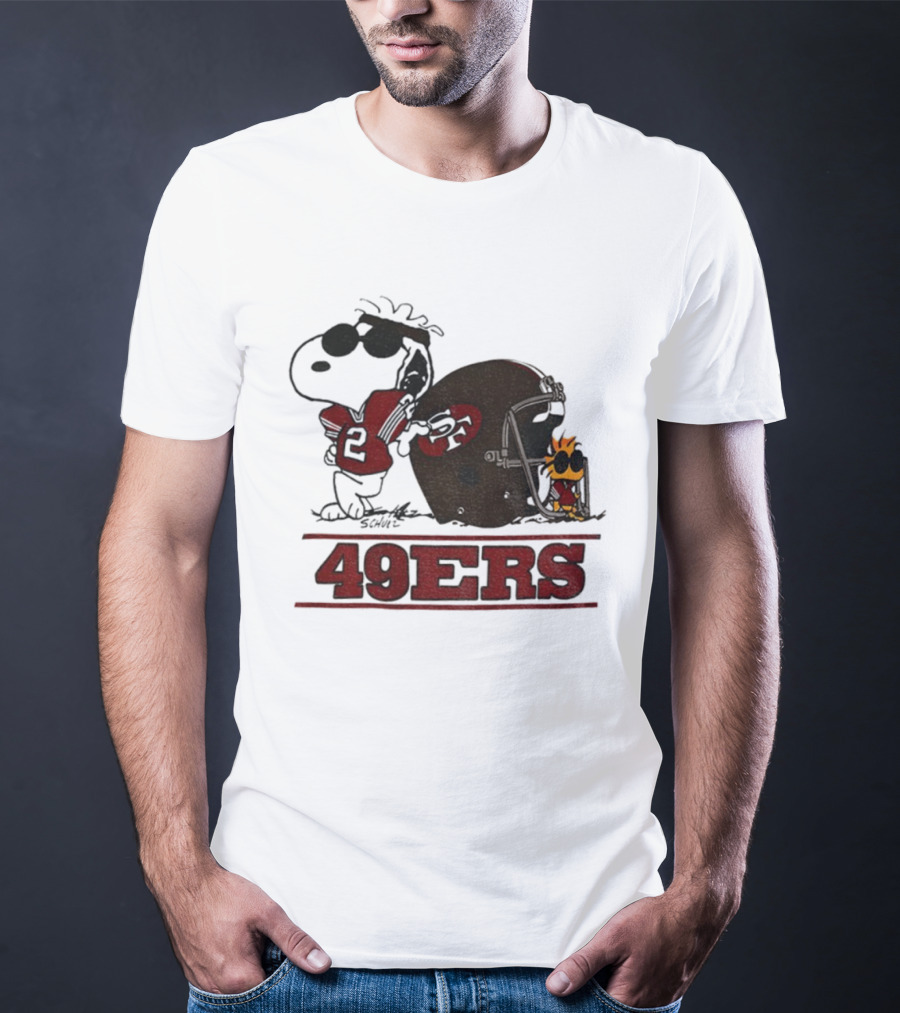 Snoopy Woodstock San Francisco 49ers NFL Football Helmet 2025 T-Shirt