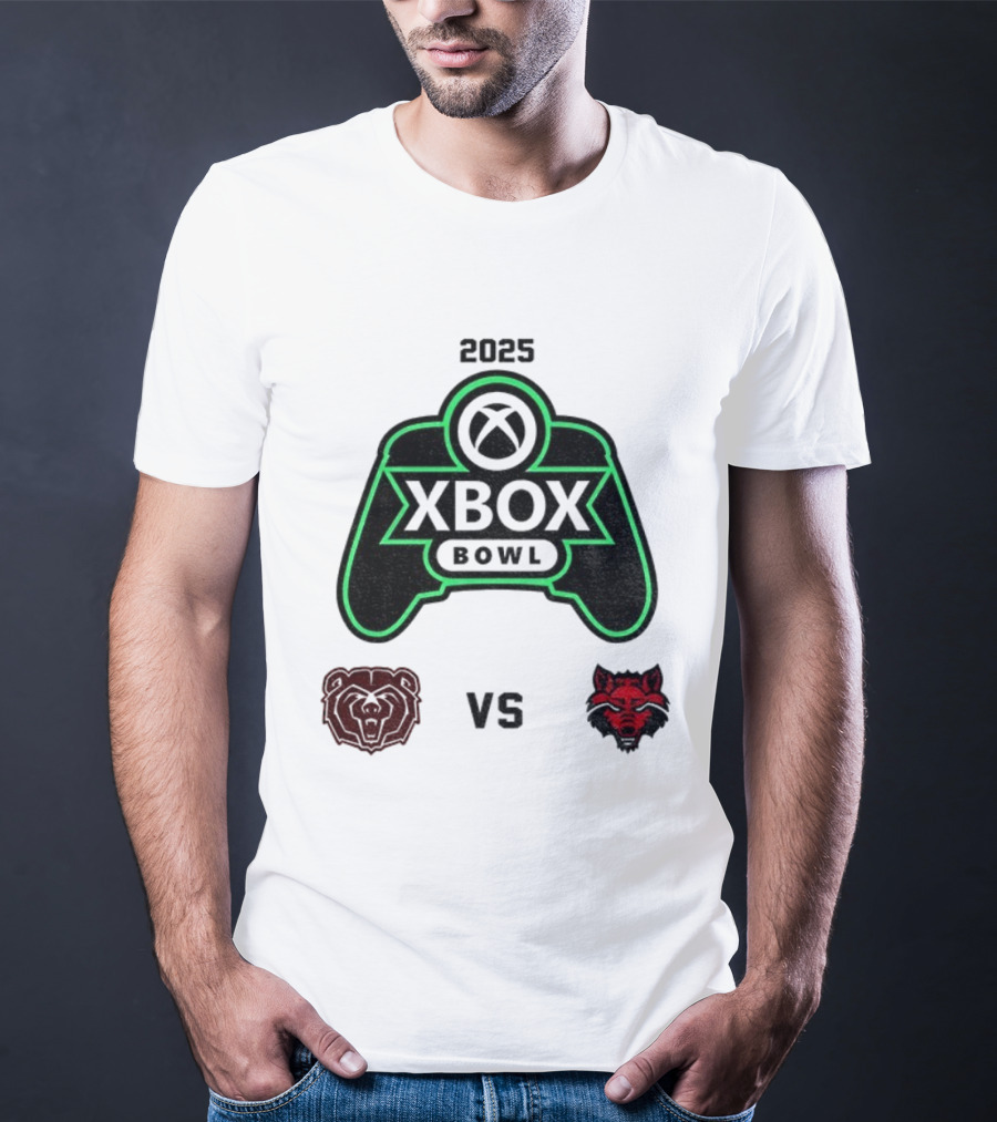 2025 Xbox Bowl Missouri State Bears Vs Arkansas State Red Wolves Showdown T-Shirt