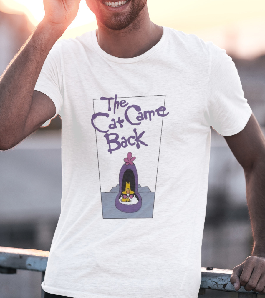 The Cat Came Back Nostalgic Cartoon Illustration T-Shirt