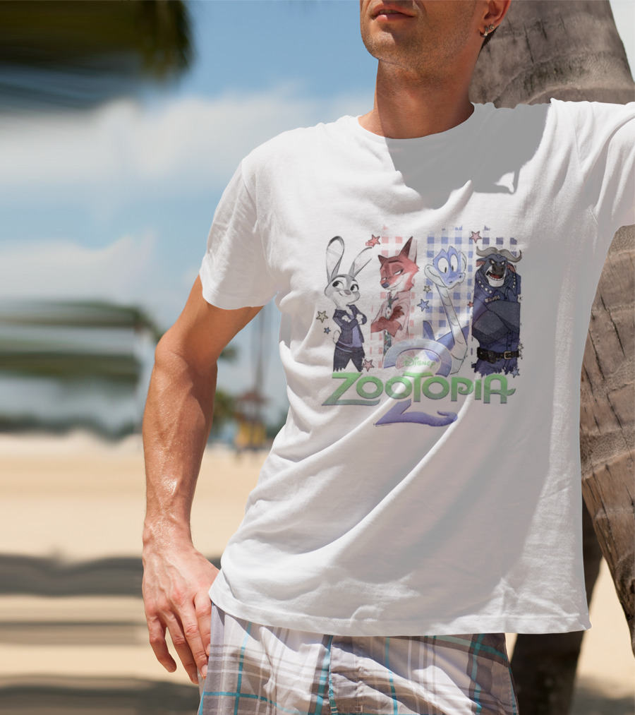 Disney Zootopia 2 Movie Bunny Fox Characters T-Shirt