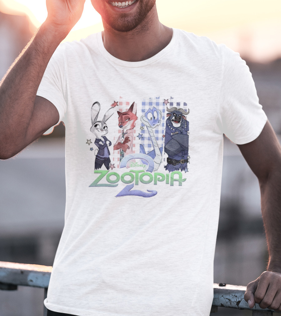 Disney Zootopia 2 Movie Bunny Fox Characters T-Shirt