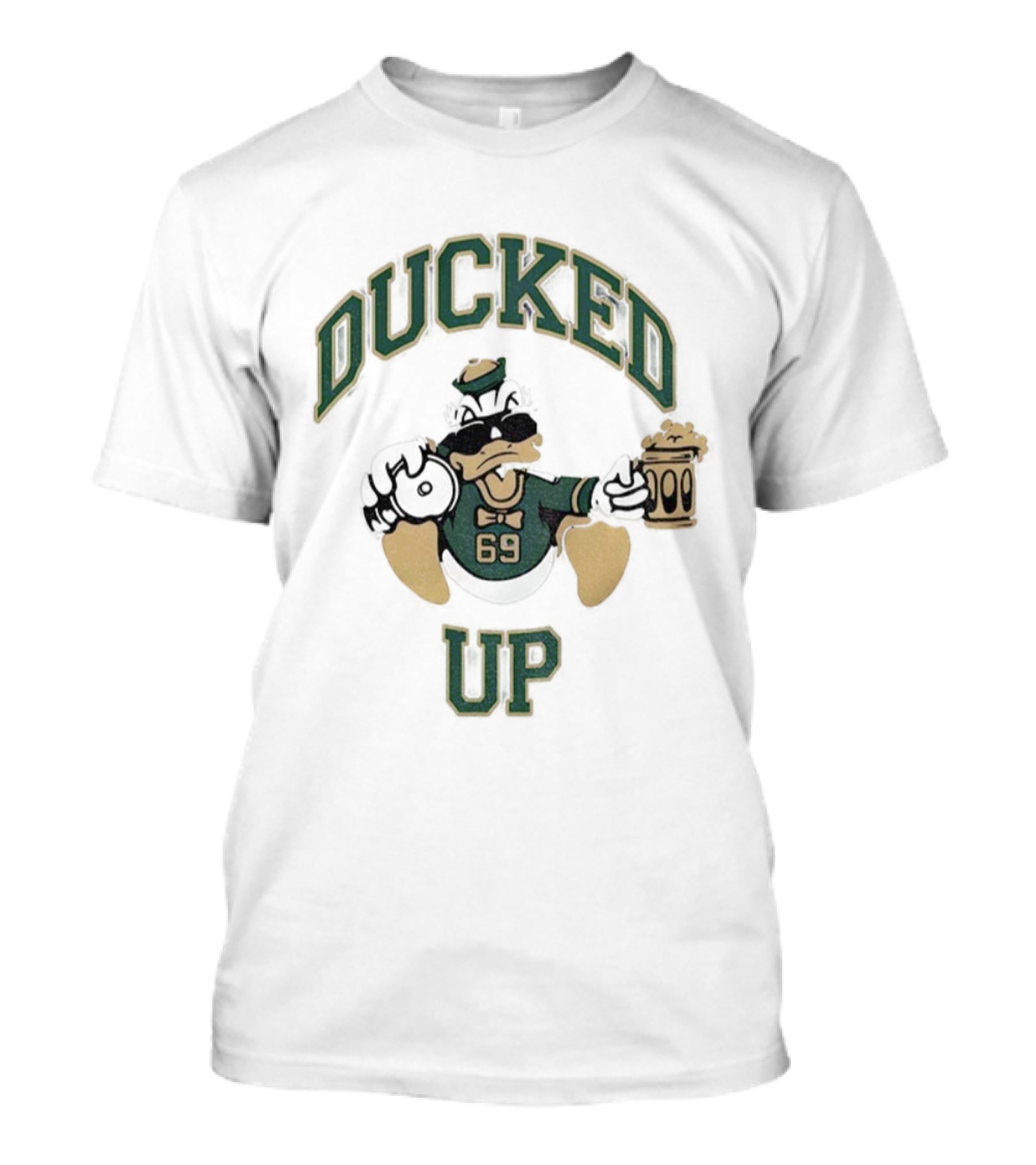 Ducked Up Oregon Duck Mascot Parody 69 T-Shirt