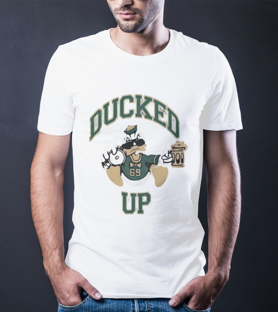 Ducked Up Oregon Duck Mascot Parody 69 T-Shirt