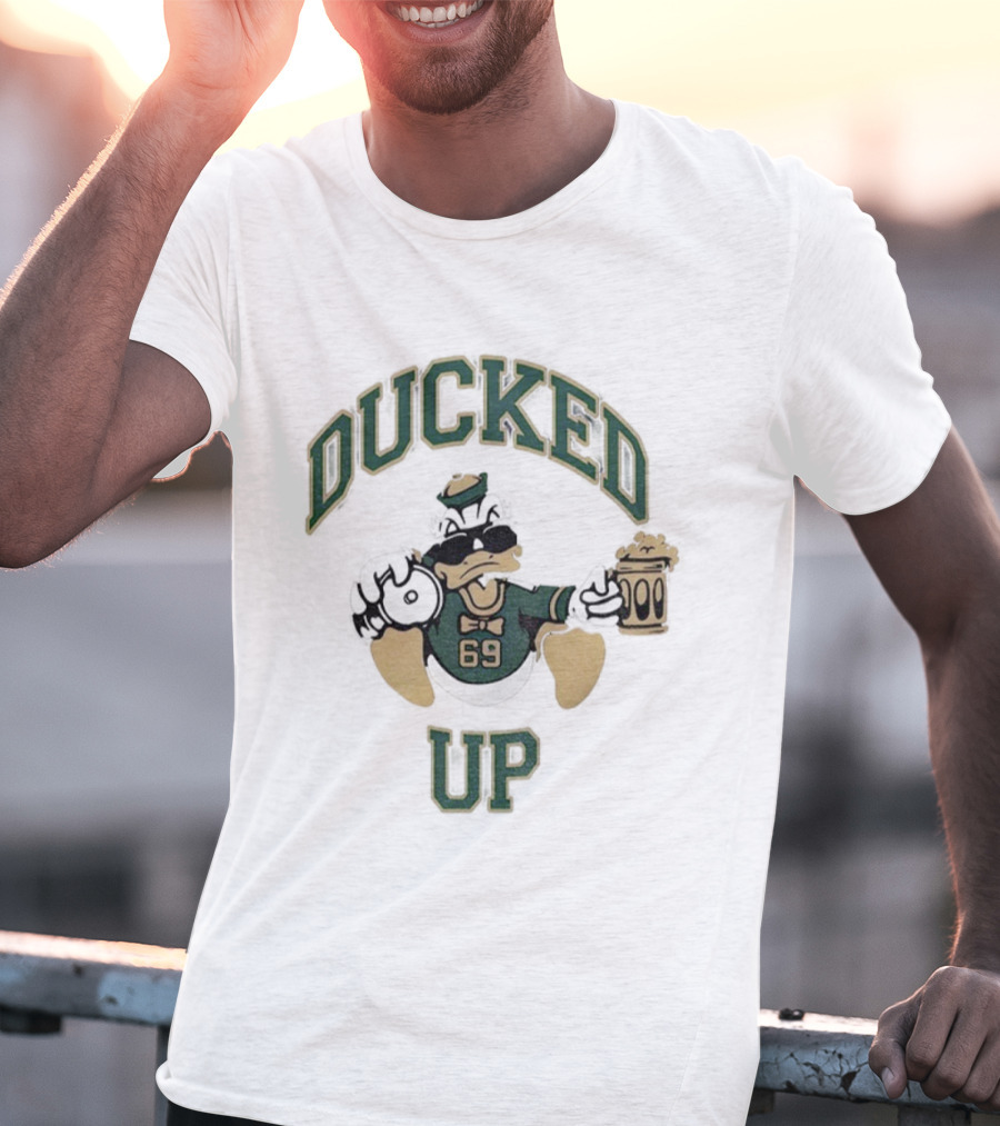 Ducked Up Oregon Duck Mascot Parody 69 T-Shirt