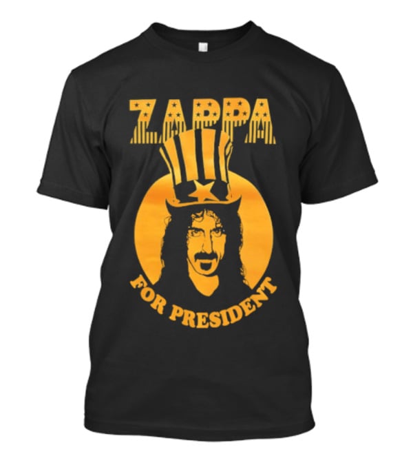 Zappa For President Iconic Yellow Portrait With Star Crown T-Shirt