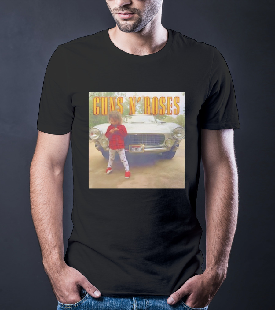 Guns N Roses Nothin’ Child In Front Of Vintage Car T-Shirt