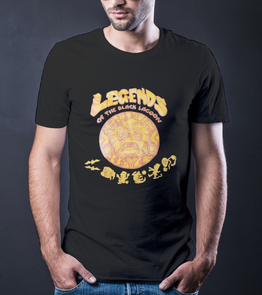Legends Of The Black Lagoon Aztec-Inspired Face And Symbols T-Shirt