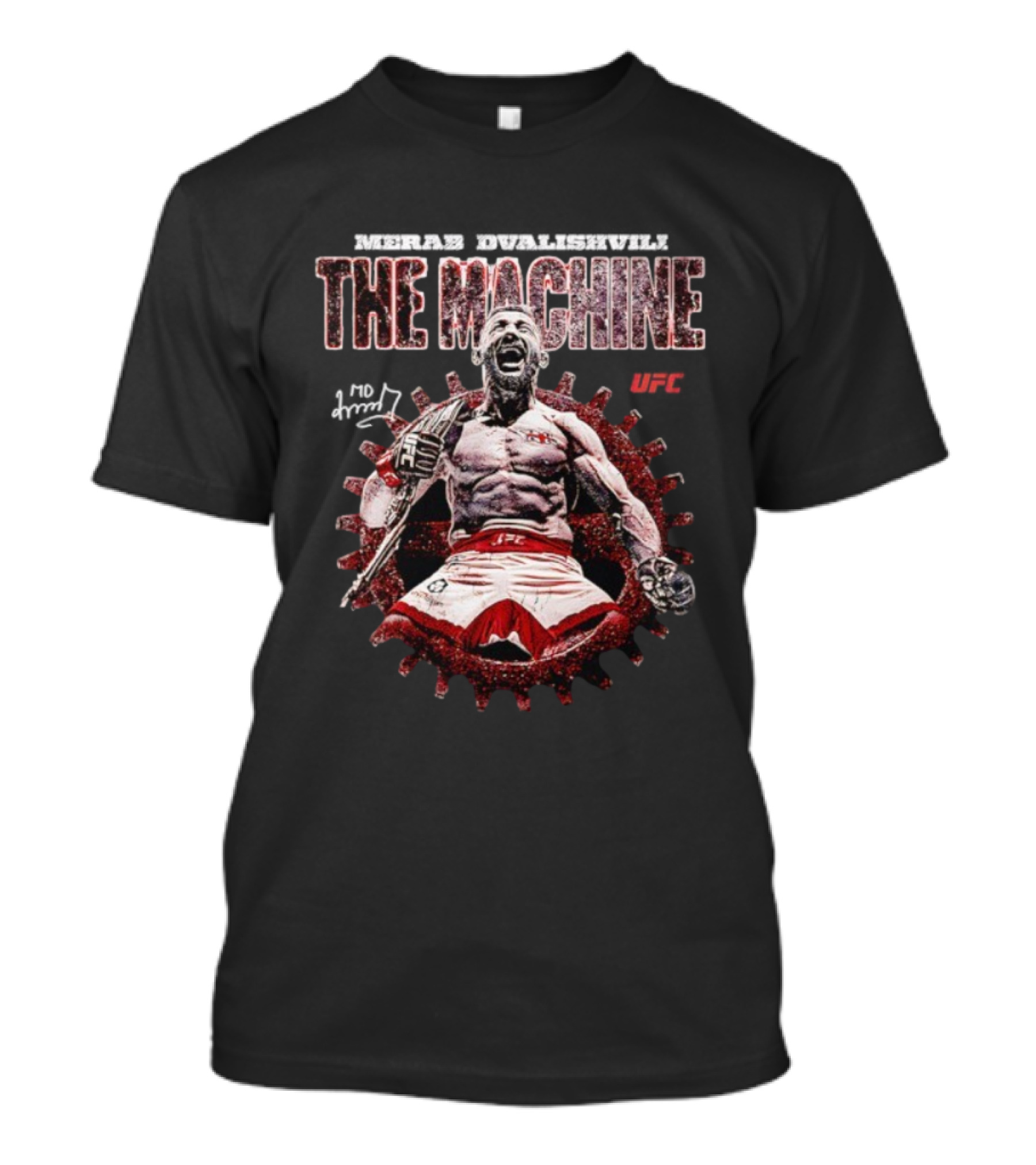 Merab Dvalishvili The Machine UFC Fighter MMA Signature T-Shirt
