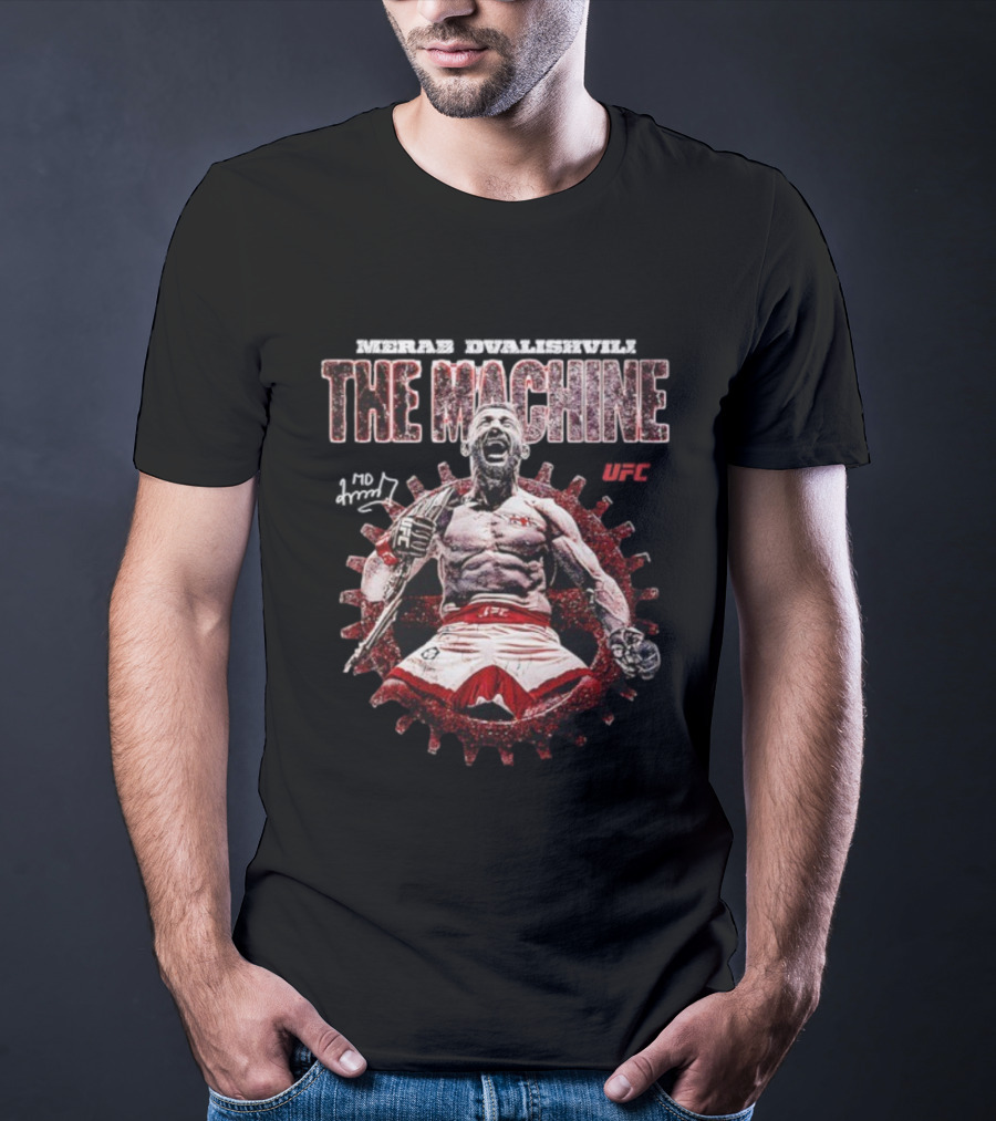 Merab Dvalishvili The Machine UFC Fighter MMA Signature T-Shirt