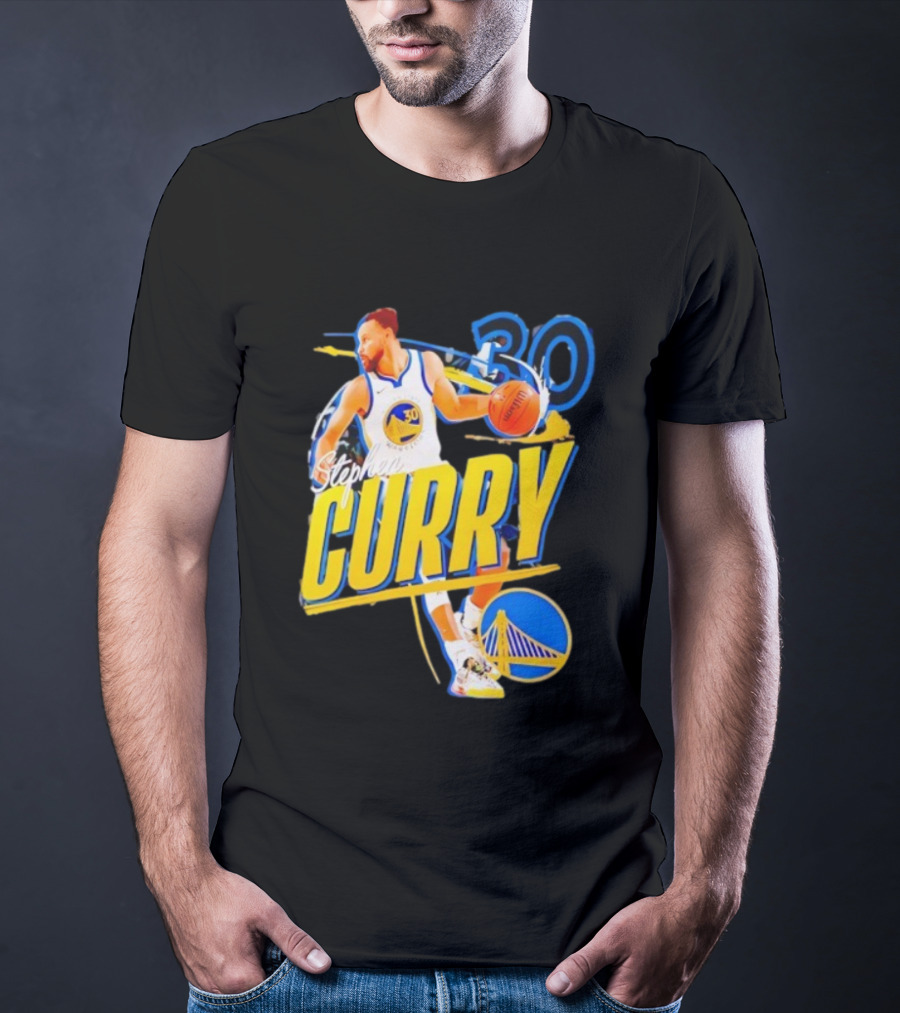 Stephen Curry 30 Golden State Warriors Basketball Icon T-Shirt