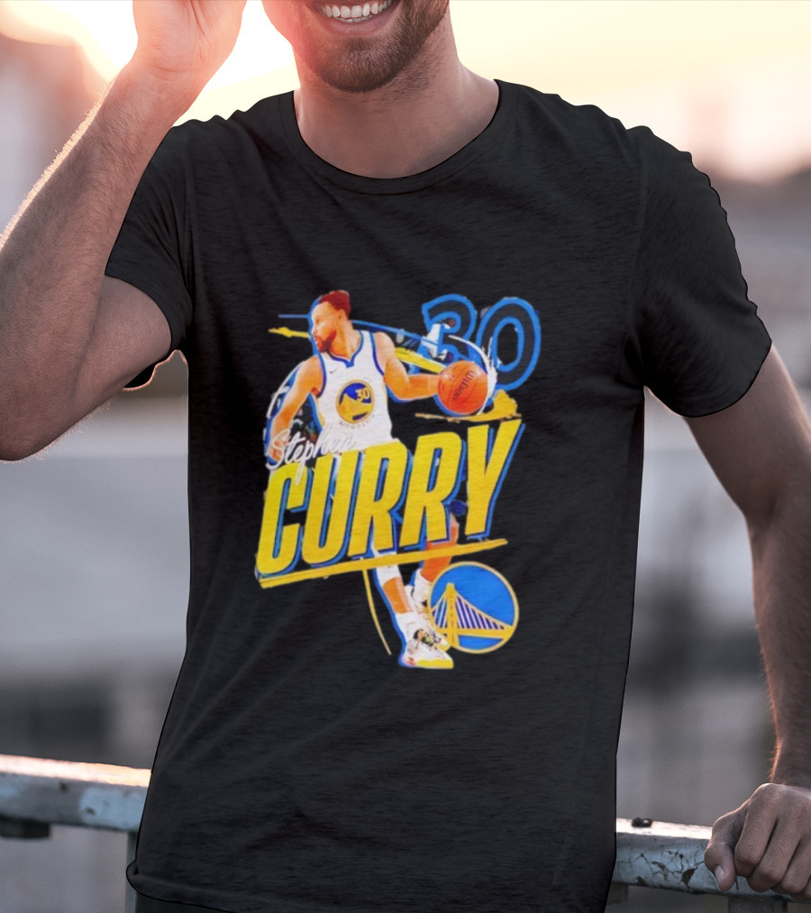 Stephen Curry 30 Golden State Warriors Basketball Icon T-Shirt