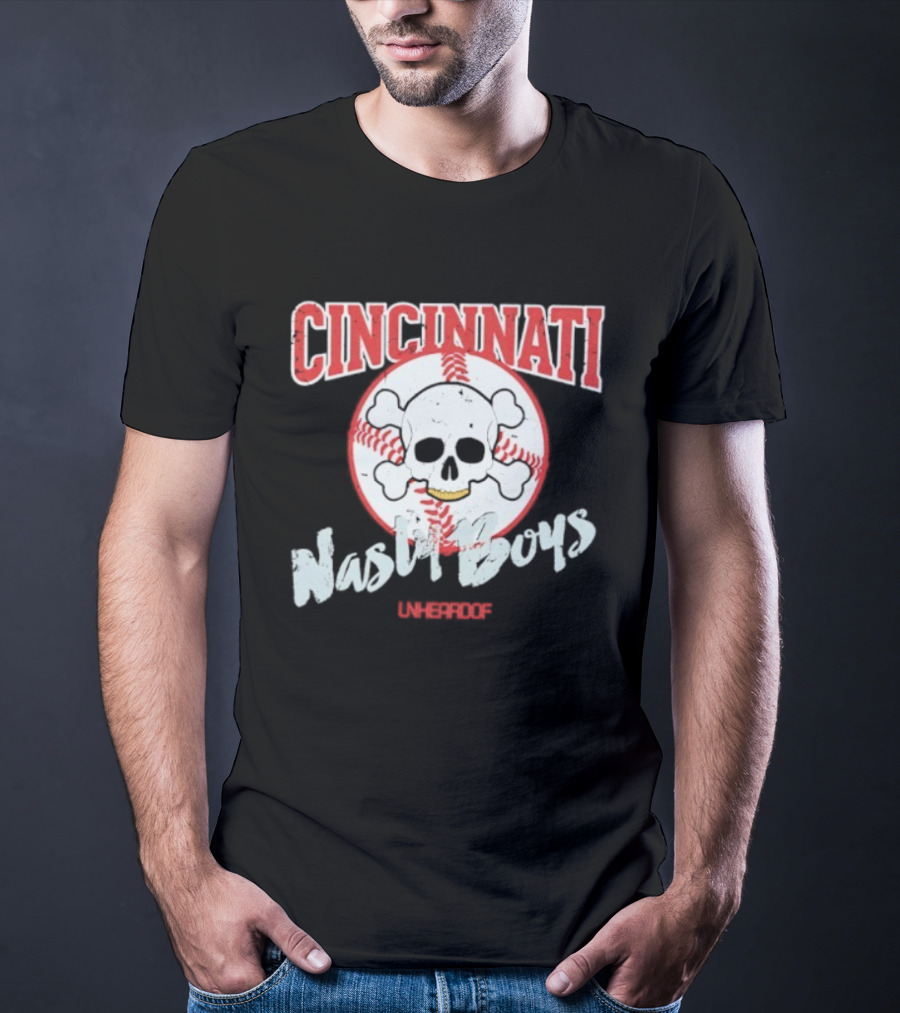 Cincinnati Skull Baseball Nasty Boys T-Shirt