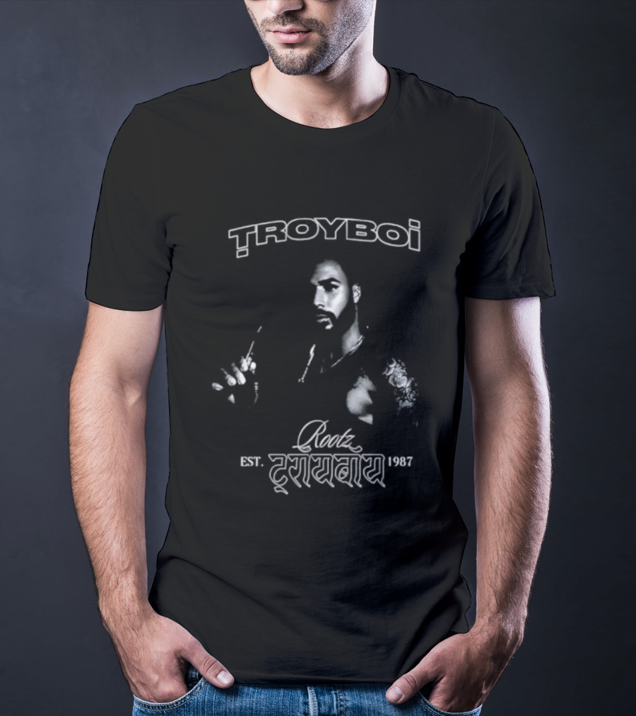 Troyboi Rootz Est 1987 Vintage Style Cheetah Palm Trees T-Shirt