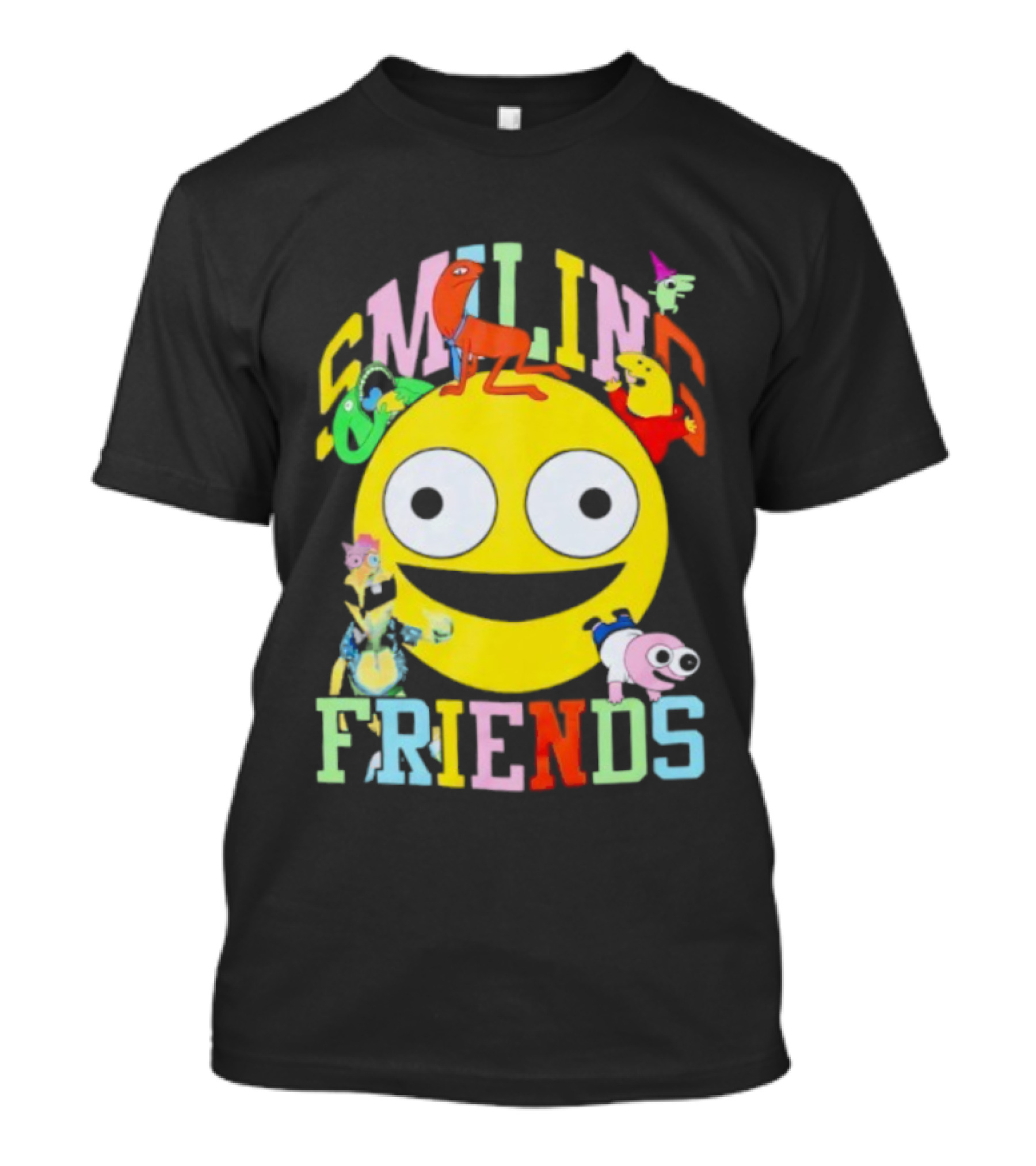 Smiling Friends Colorful Characters With Large Yellow Smile Face T-Shirt