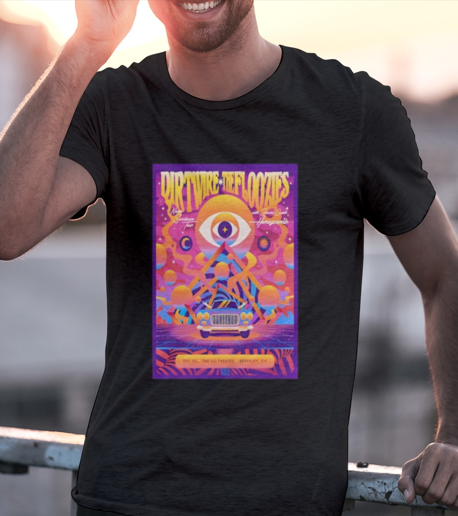 Dirtwire The Floozies UC Theatre Berkeley California December 6th 2025 Surreal Dream Tour Cosmic Vibrations Honeycomb T-Shirt