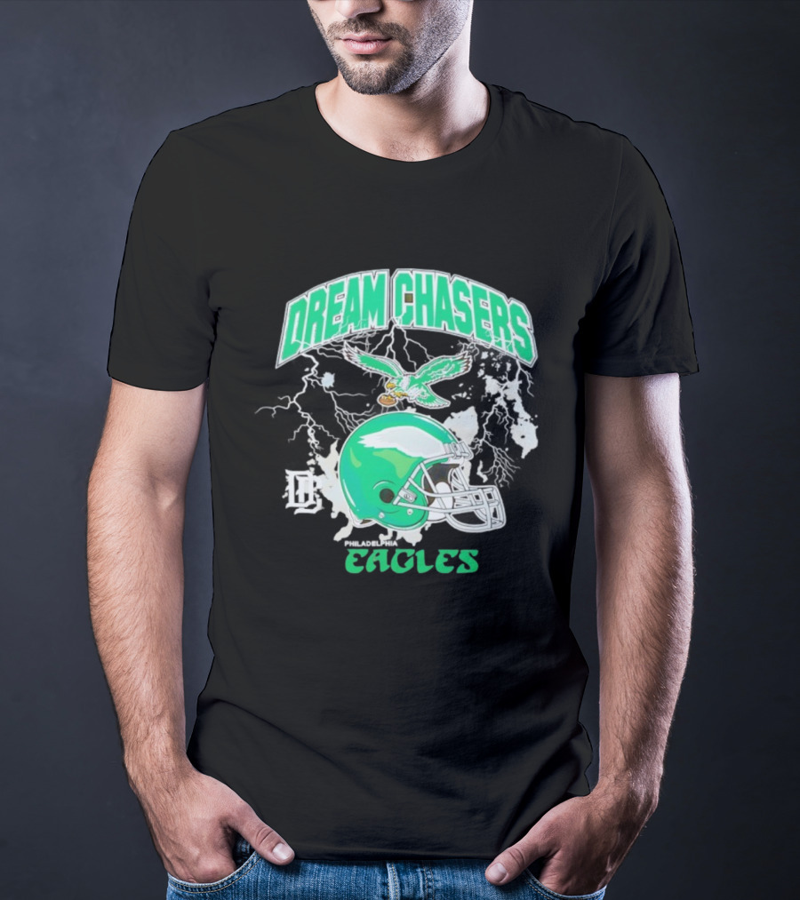 Philadelphia Eagles Dream Chasers Lightning Helmet Football Team Eagle T-Shirt