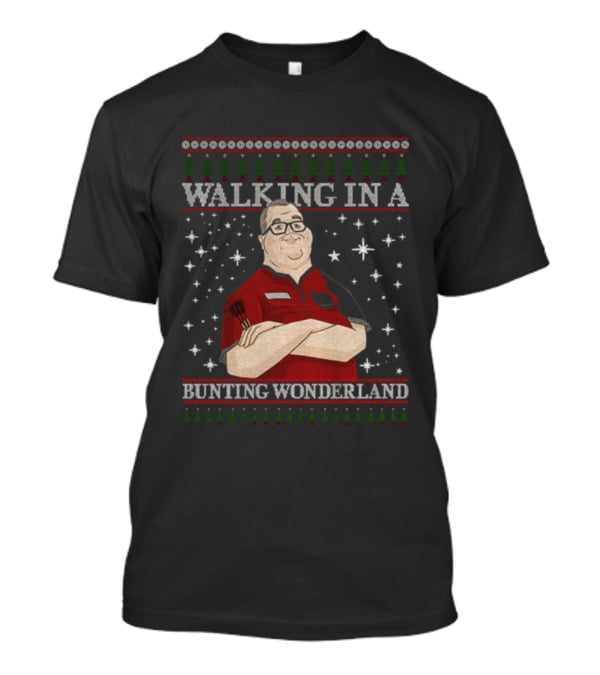 Walking In A Bunting Wonderland Christmas Funny Holiday T-Shirt