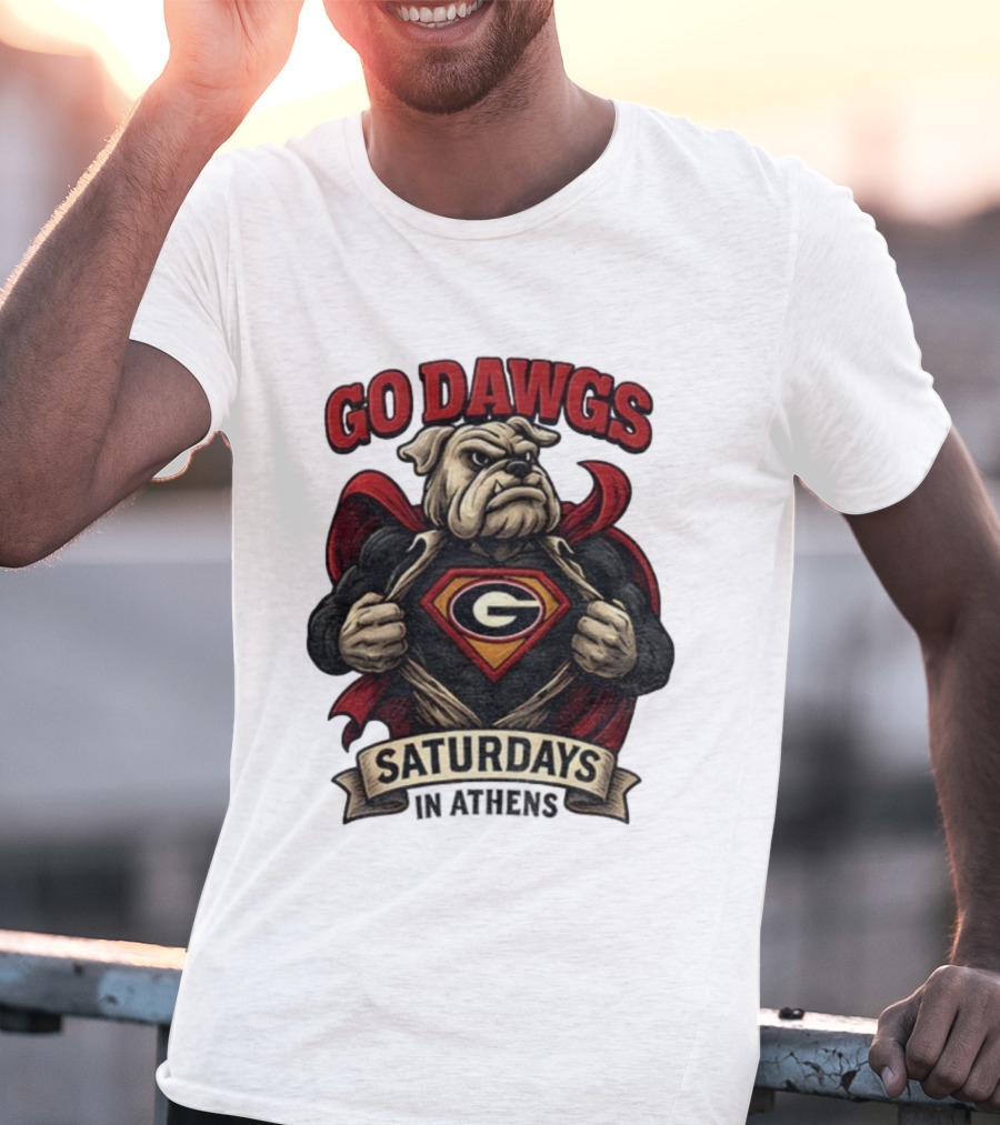 Go Dawgs Super Bulldog G Saturdays In Athens T-Shirt