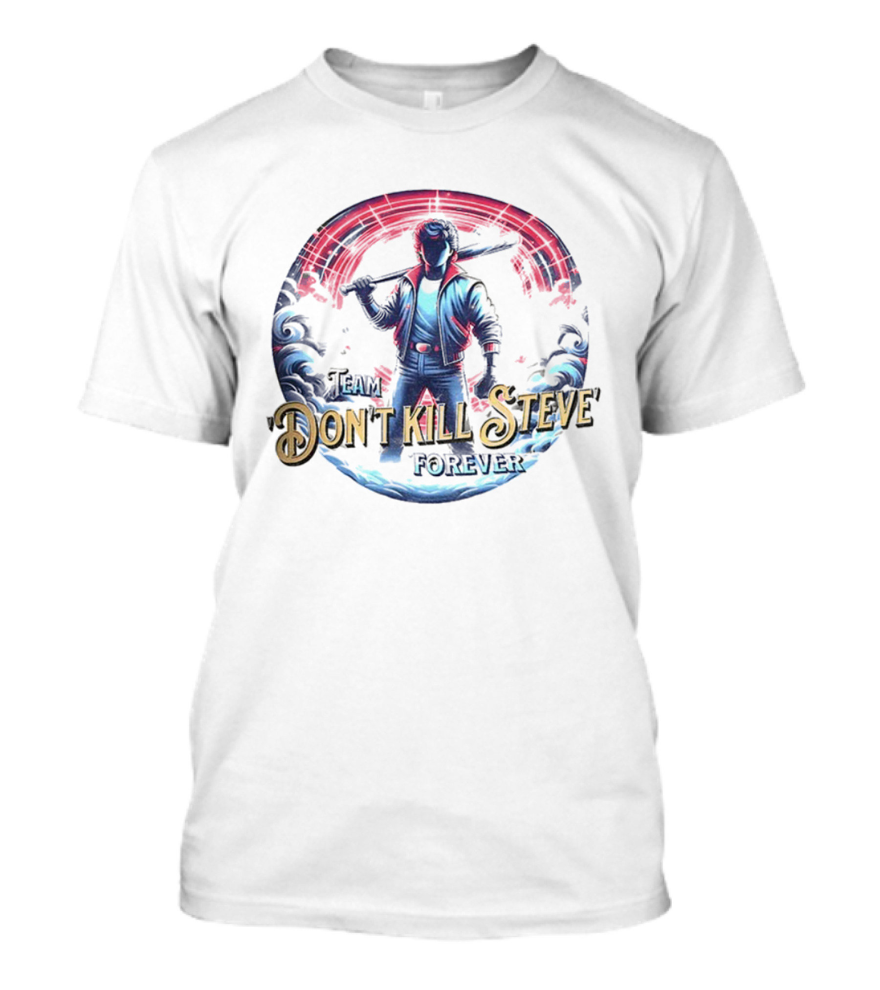 Stranger Things Don't Kill Steve Forever Vintage Biker Character Design T-Shirt