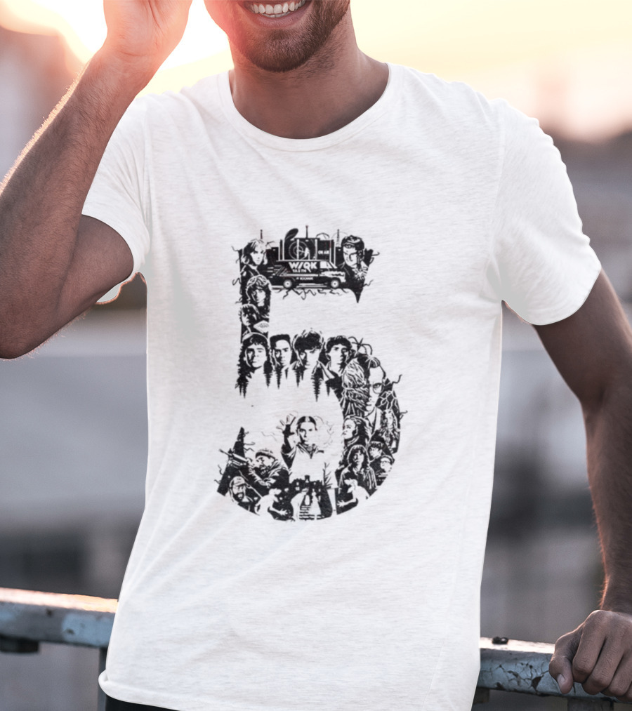 Stranger Things Season 5 Countdown Christmas Holiday WIQK Celebration T-Shirt