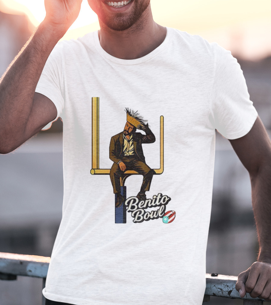 Benito Bowl Bad Bunny Football Goalpost 2026 NFL Comedy T-Shirt