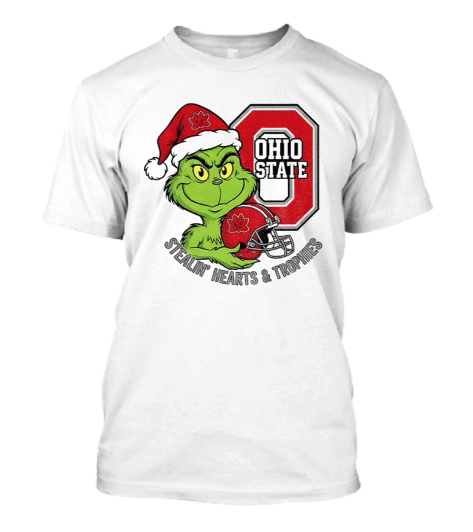 Ohio State Christmas Grinch Stealin’ Hearts Trophies T-Shirt