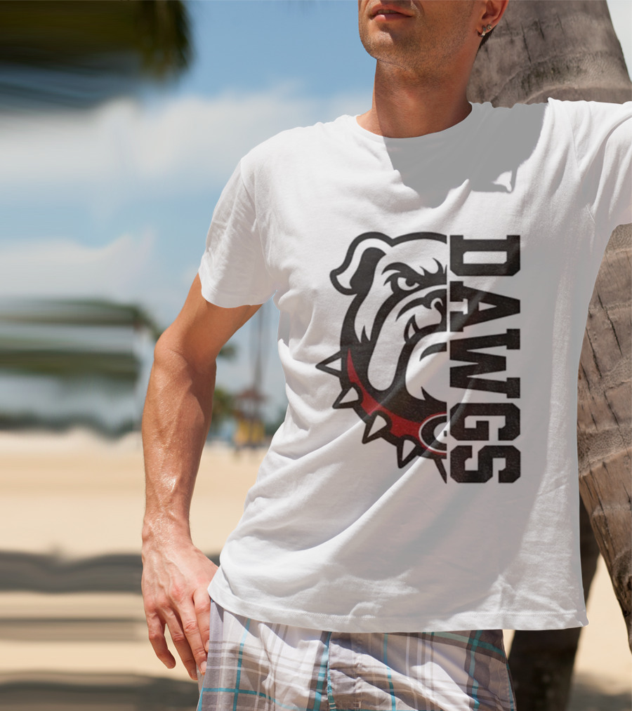 Georgia Bulldogs Dawgs Split Bulldog Graphic T-Shirt