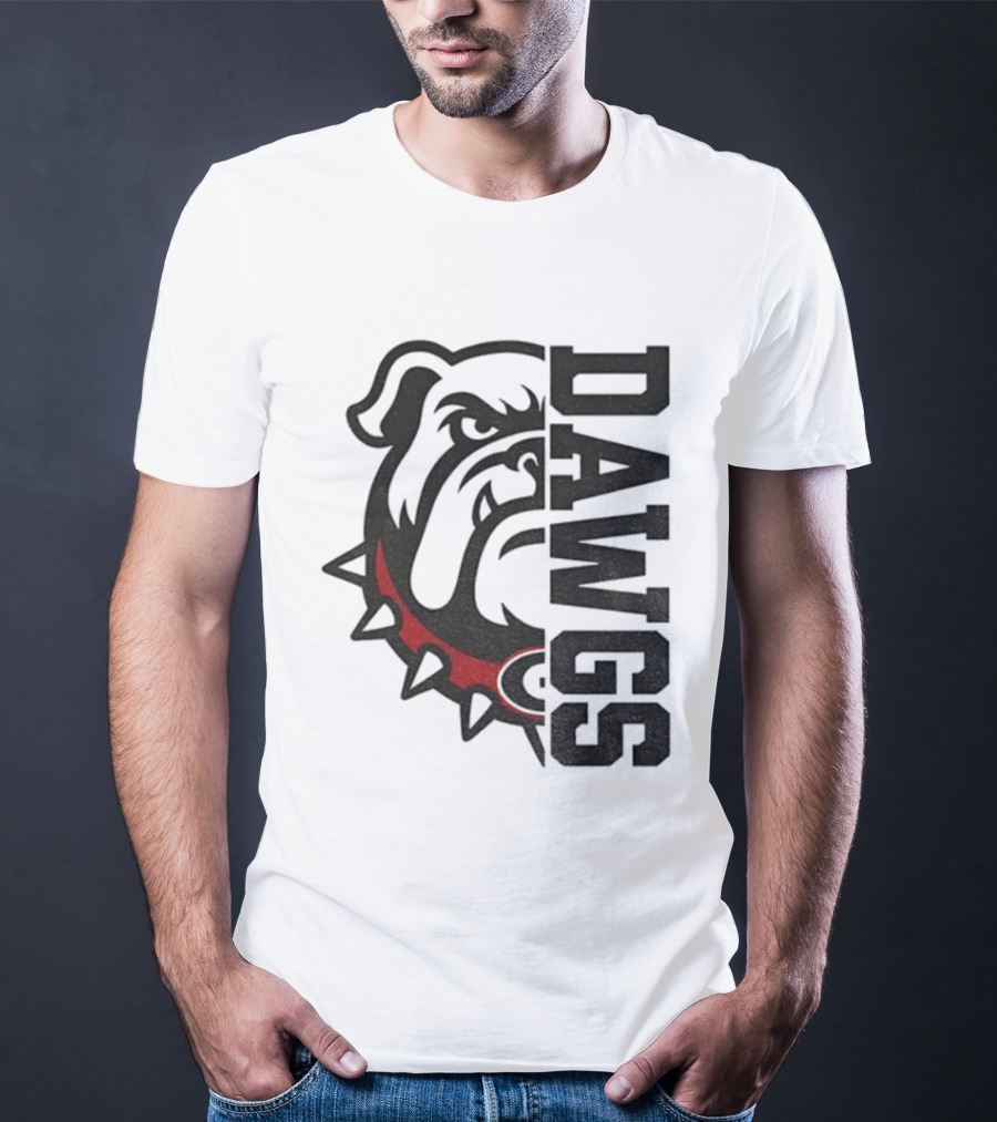 Georgia Bulldogs Dawgs Split Bulldog Graphic T-Shirt
