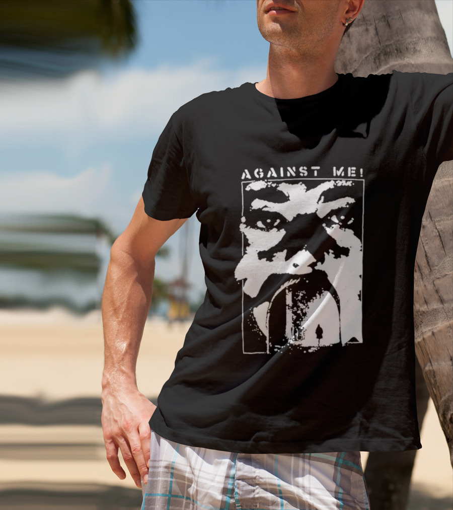 Against Me! Mouth Tunnel Face Design T-Shirt