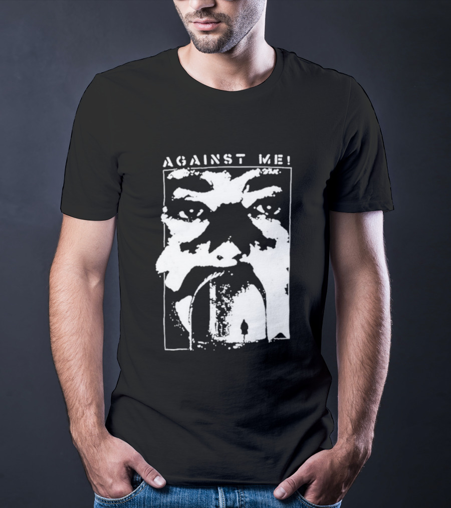 Against Me! Mouth Tunnel Face Design T-Shirt