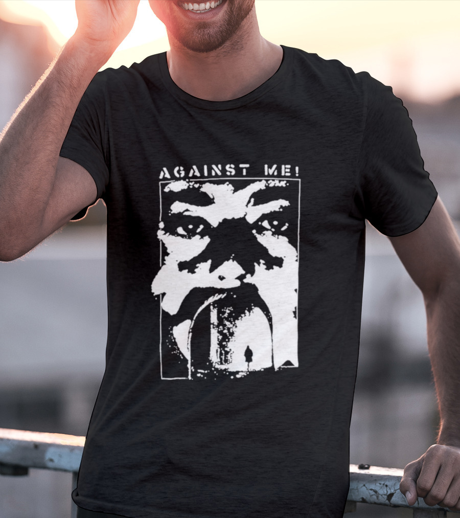 Against Me! Mouth Tunnel Face Design T-Shirt
