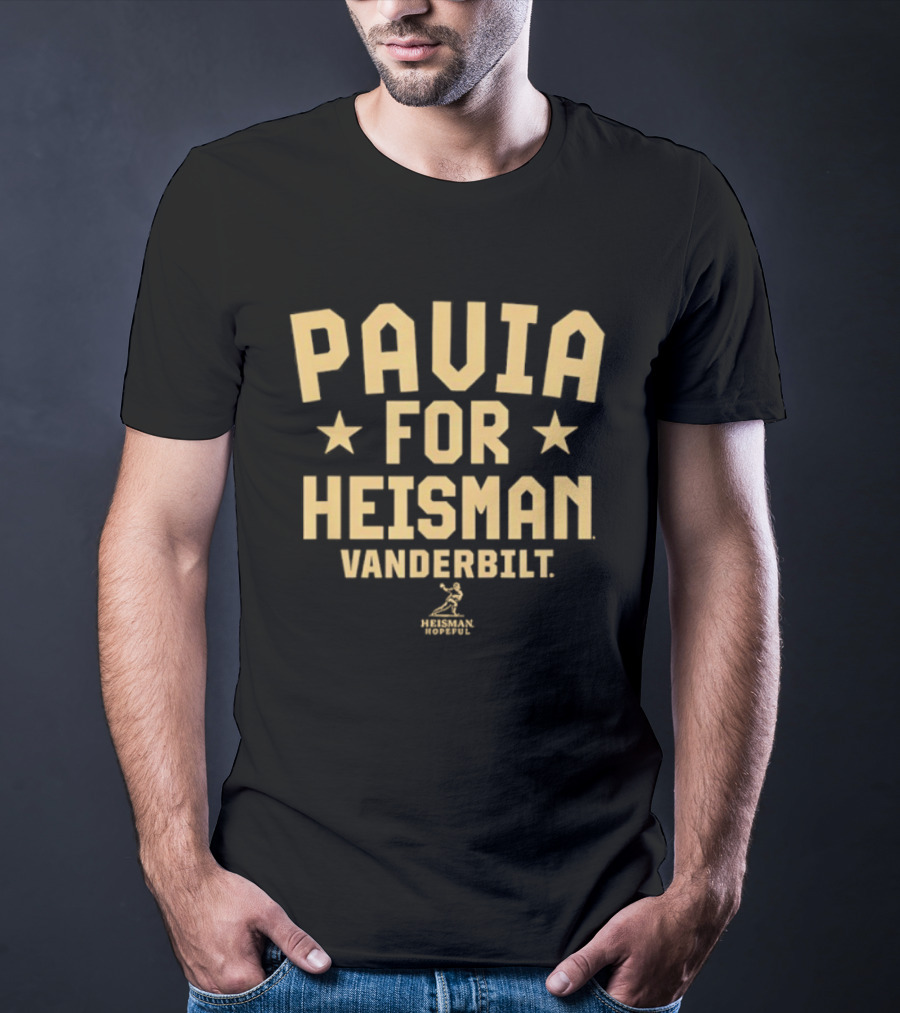 Vanderbilt Commodores Pavia For Heisman Vanderbilt Football T-Shirt