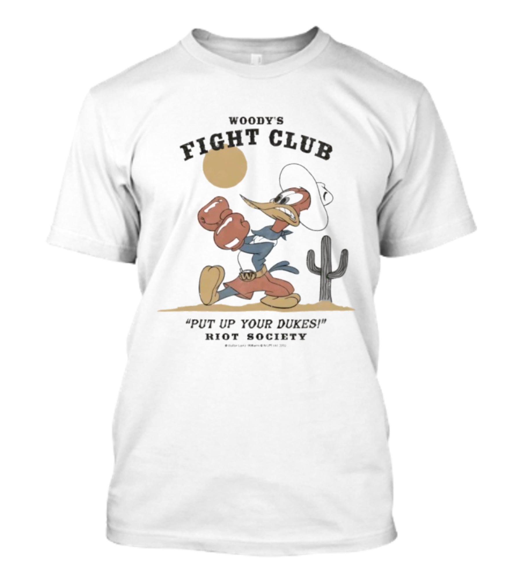 Woody's Fight Club Put Up Your Dukes Riot Society Western T-Shirt