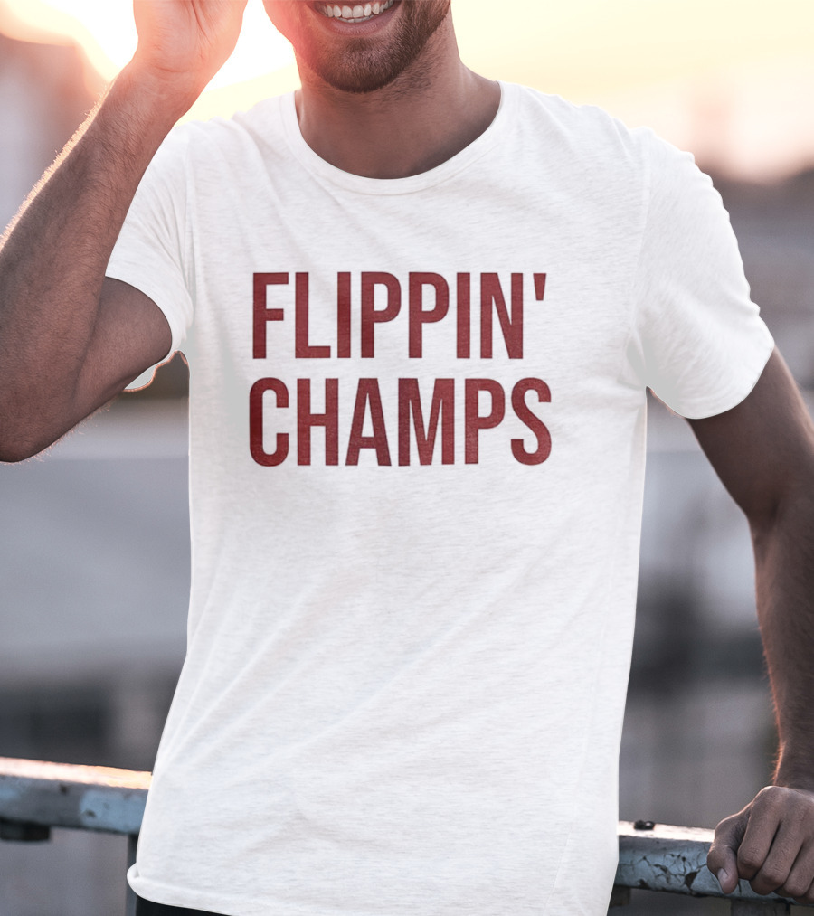 Indiana Hoosiers Flippin’ Champs Fernando Mendoza NCAA Football T-Shirt
