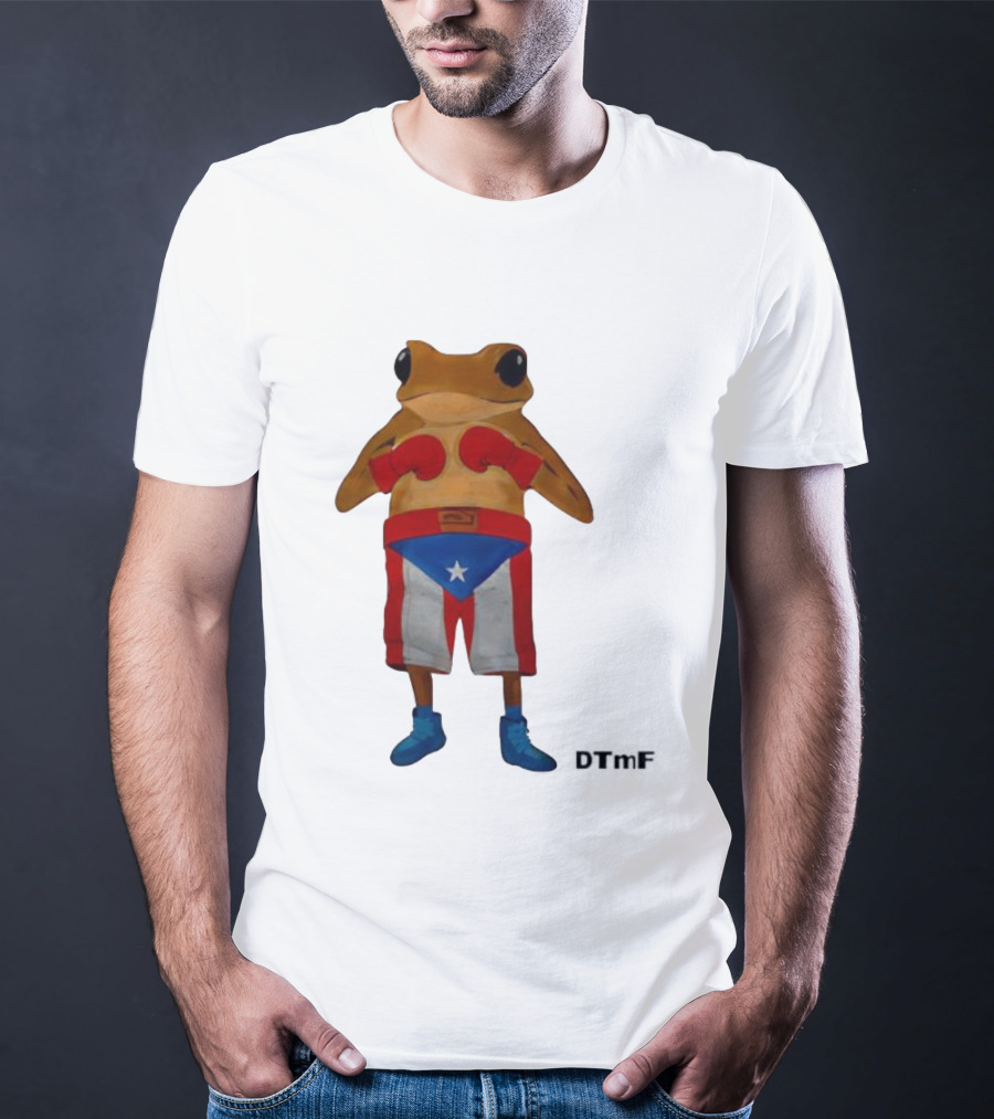 DTMF Concho Boxing Puerto Rican Boxing Frog Bad Bunny's 2025 World Tour T-Shirt