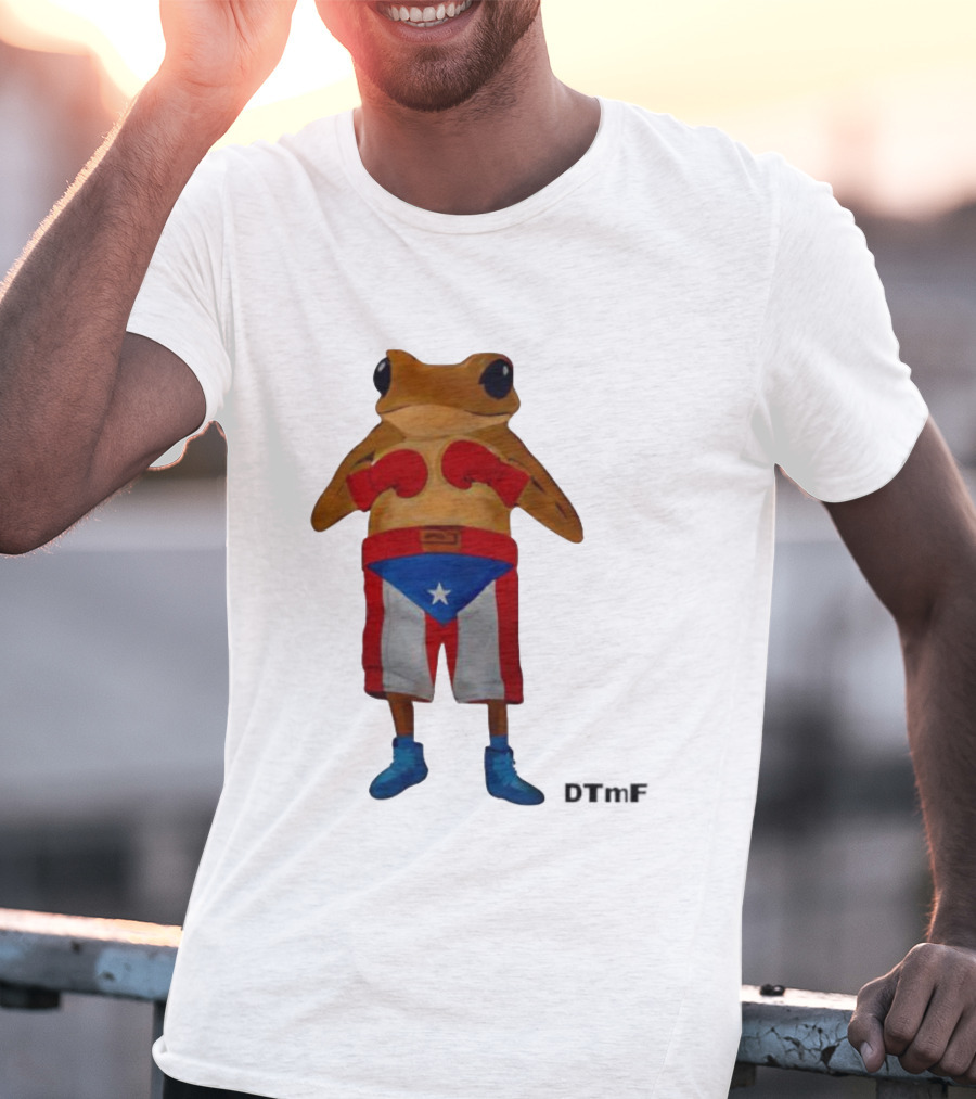 DTMF Concho Boxing Puerto Rican Boxing Frog Bad Bunny's 2025 World Tour T-Shirt