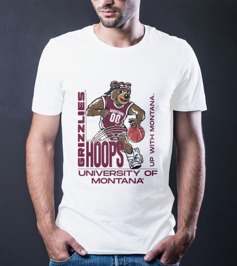 Grizzlies Hoops University Of Montana Basketball Bear Up With Montana T-Shirt