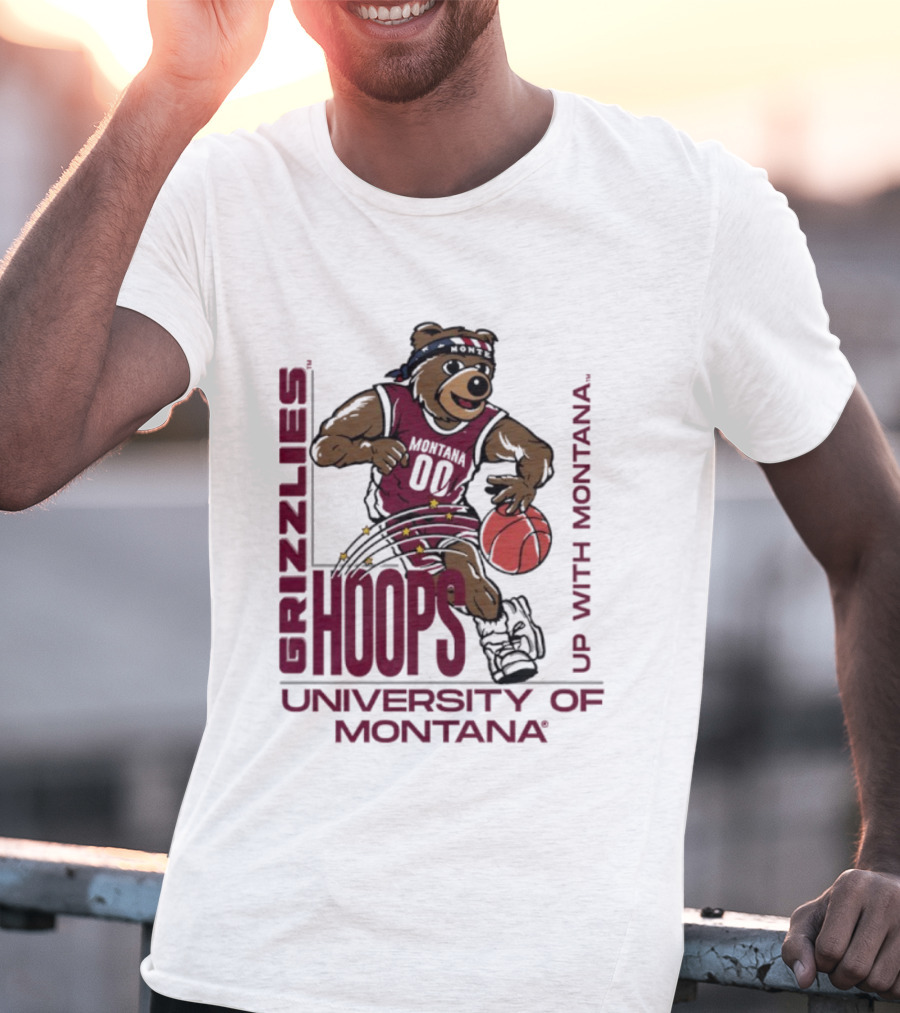 Grizzlies Hoops University Of Montana Basketball Bear Up With Montana T-Shirt
