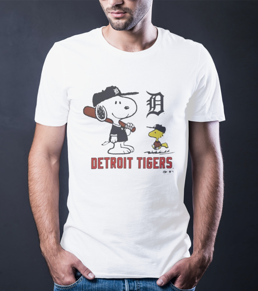 Peanuts Snoopy Woodstock Detroit Tigers Toddler T-Shirt