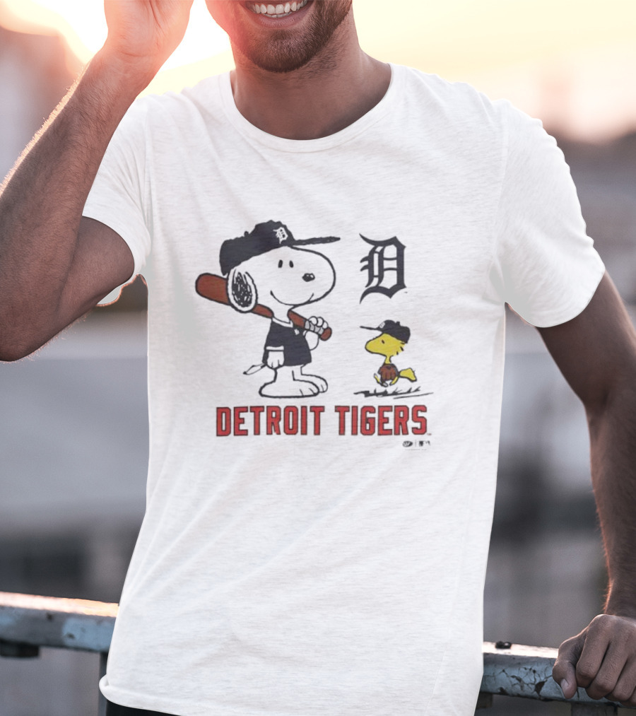Peanuts Snoopy Woodstock Detroit Tigers Toddler T-Shirt