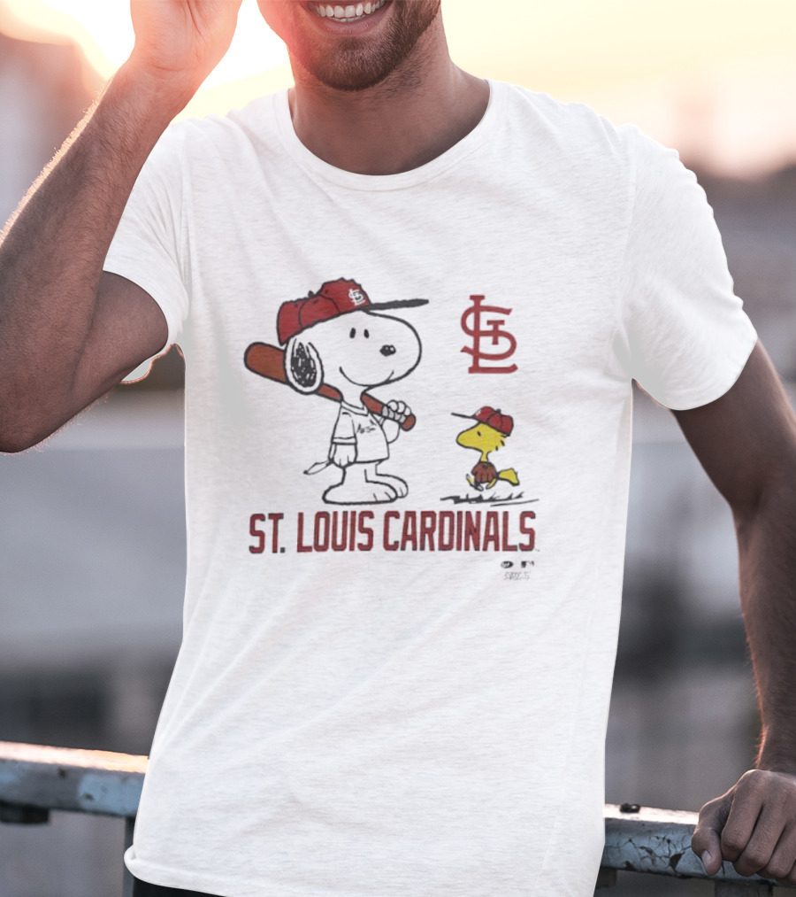 Snoopy Woodstock St. Louis Cardinals Baseball Toddler T-Shirt