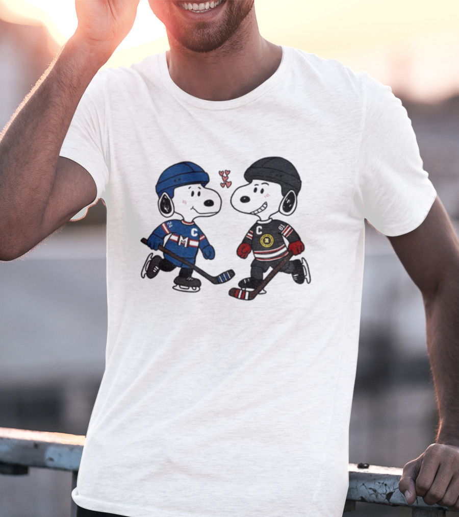 Shane Hollander Ilya Rozanov Snoopy Hockey Rivalry LGBT Hearts T-Shirt