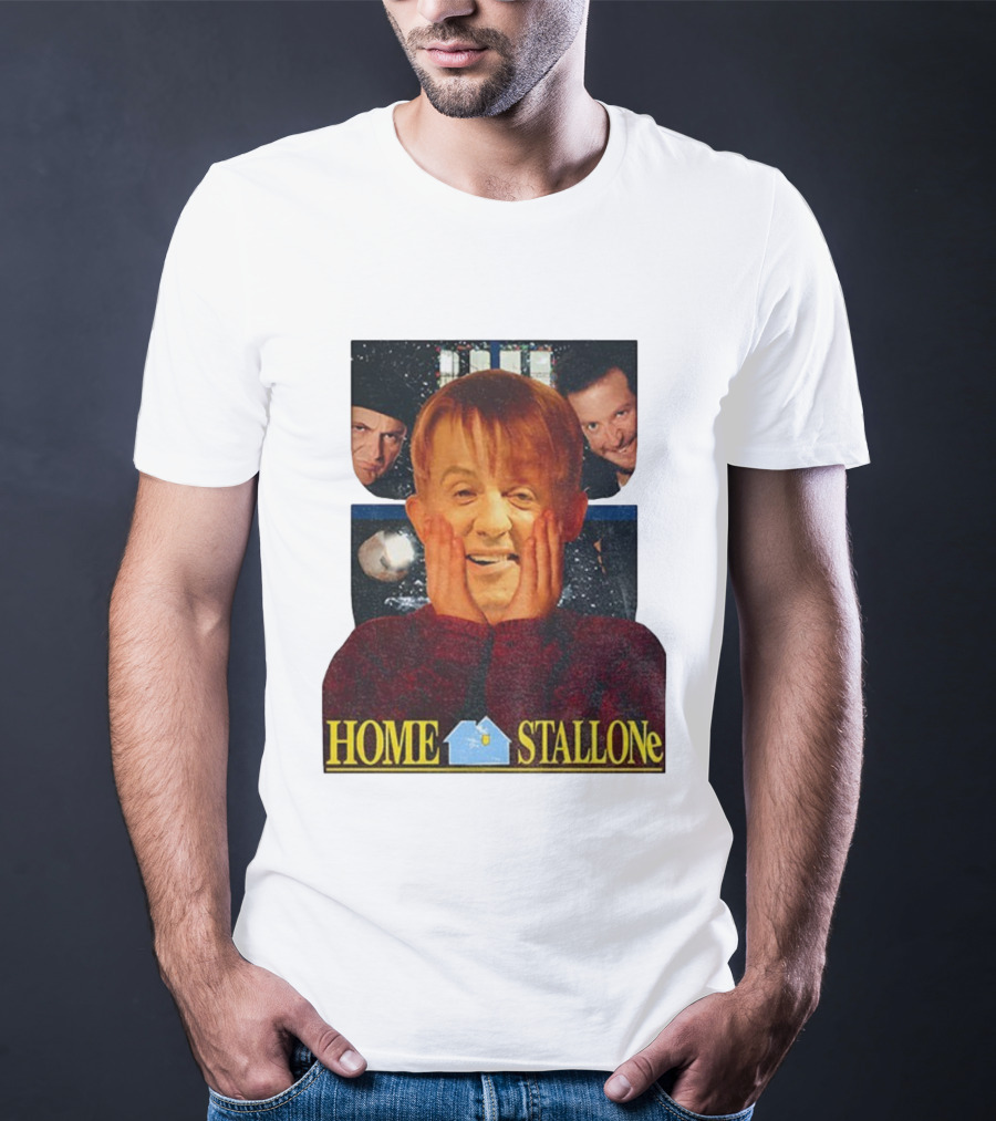 Sylvester Stallone Kevin McCallister Christmas Home STALLONe T-Shirt